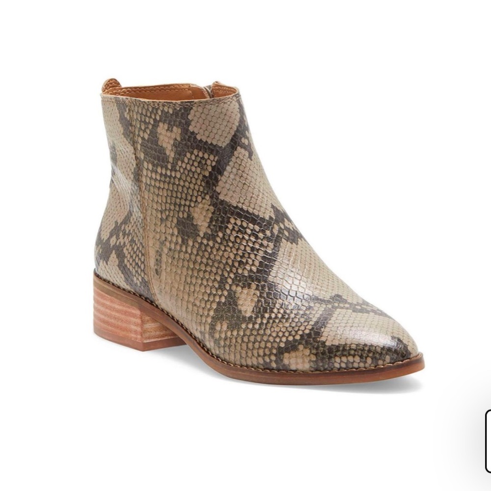 Lucky Brand Letrica Faux Snakeskin Ankle Boot